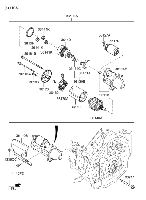 2015 Kia Cadenza Starter Diagram 2