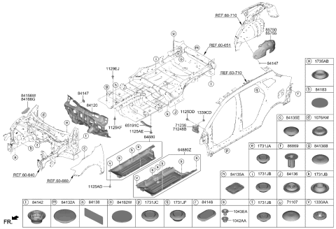 2024 Kia Sportage UNDER COVER ASSY,LH Diagram for 84217DW000