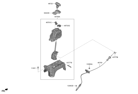 2024 Kia Sportage BOOT ASSY-SHIFT LEVE Diagram for 84645P1000WK