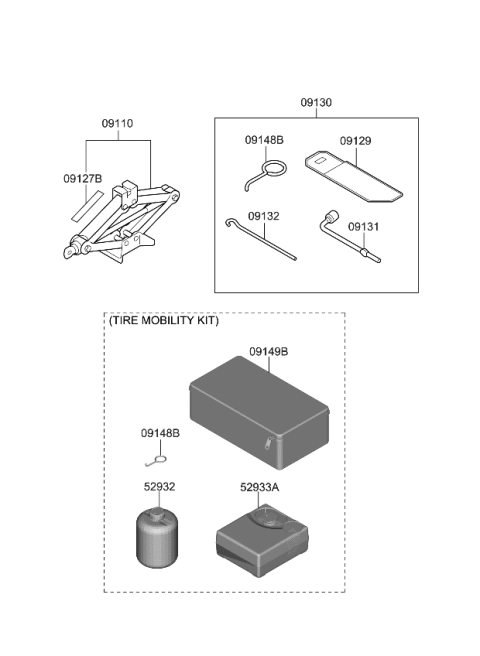 2023 Kia Sportage CASE-MOBILITY KIT Diagram for 09149N9000