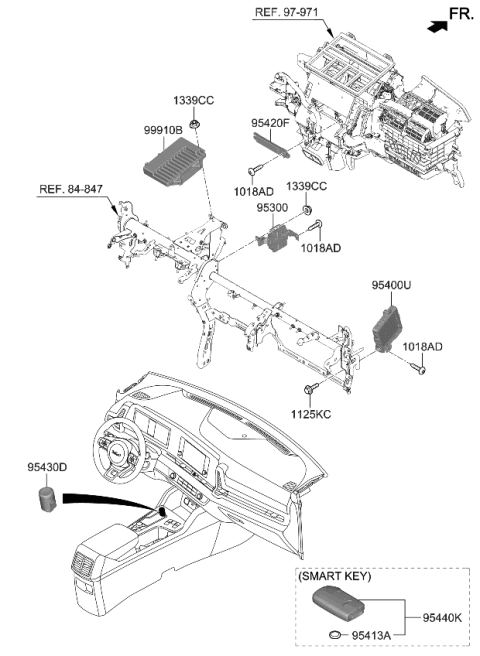 2023 Kia Sportage UNIT ASSY-ADAS PARKI Diagram for 99910DW210