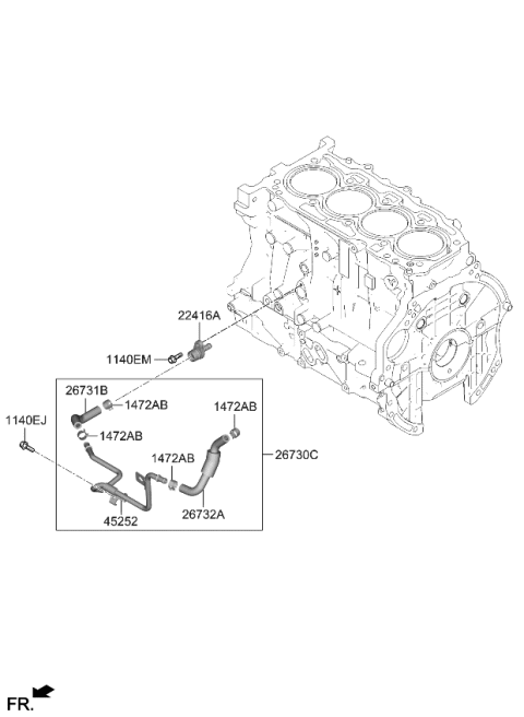 2023 Kia Sportage Gas Rocker Cover Diagram 2