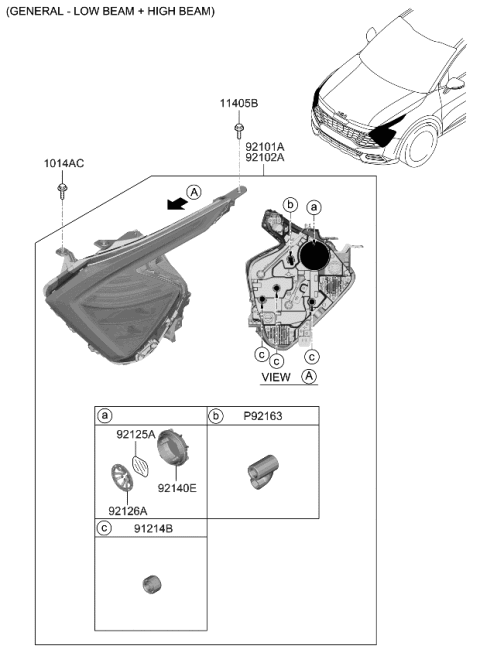 2023 Kia Sportage Head Lamp Diagram 2