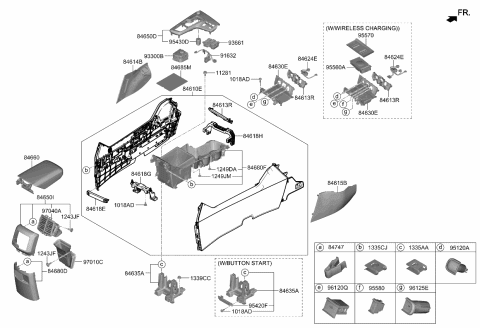 2023 Kia Sportage COMPLETE-CONSOLE FLO Diagram for 93300P1010