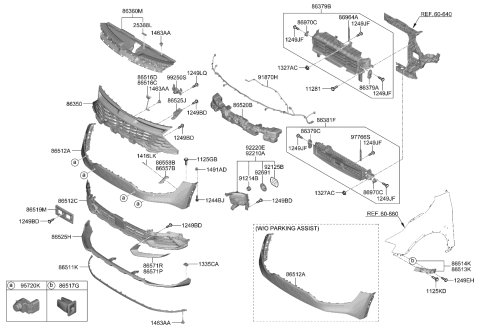 2023 Kia Sportage Gas Bumper-Front Diagram 1