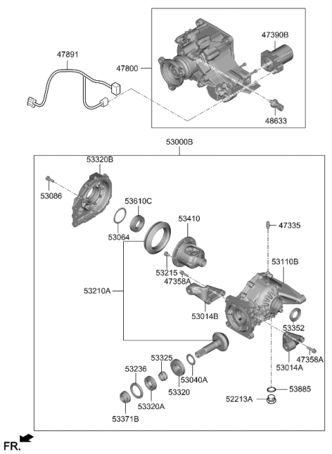 2024 Kia Sportage Gas Rear Differential Diagram