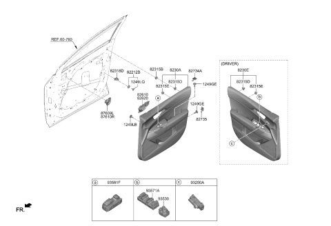 2023 Kia Sportage UNIT ASSY-POWER WIND Diagram for 93581P1220