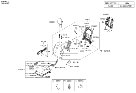 2024 Kia Sportage CUSHION ASSY-FR SEAT Diagram for 88200DW140G36