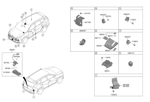 2024 Kia Sportage MODULE ASSY-AIR BAG Diagram for 95910DW320