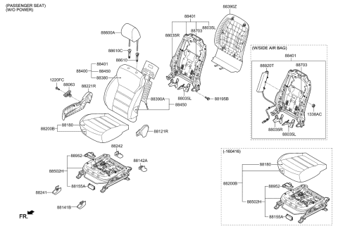 2018 Kia Sorento Seat-Front Diagram 1