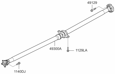2016 Kia Sorento Shaft Assembly-Propeller Diagram for 49300C5000