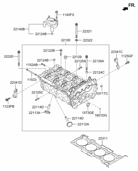 2015 Kia Sorento Bush-Knock Diagram for 2212432000