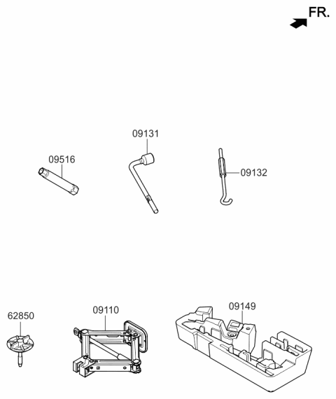 2015 Kia Sorento Case-Jack Diagram for 09149C5000