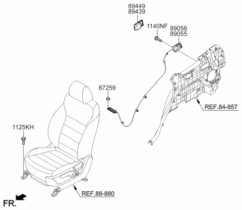 2016 Kia Sorento Hardware-Seat Diagram