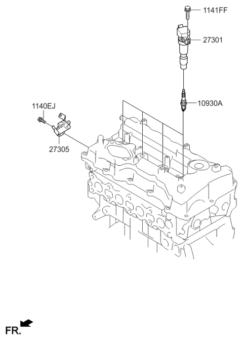 2018 Kia Sorento Spark Plug & Cable Diagram 1