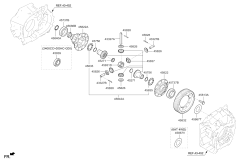 2015 Kia Sorento Transaxle Gear-Auto Diagram 2