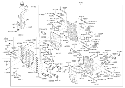 2016 Kia Sorento Valve-Solenoid Diagram for 463133B771