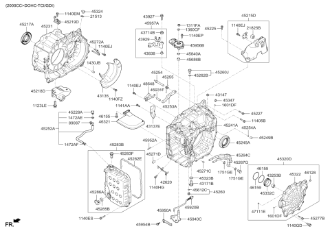 2015 Kia Sorento Bracket-Air BREATHER Diagram for 452193B010