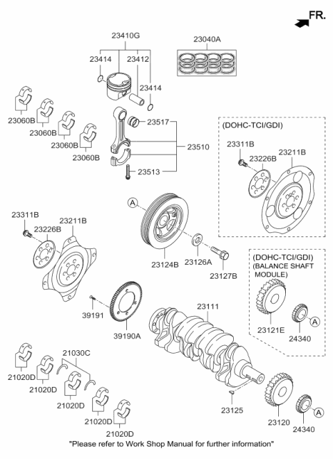 2016 Kia Sorento PULLEY-DAMPER Diagram for 231242GGA1