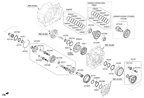 2017 Kia Sorento Transaxle Gear-Auto Diagram 1