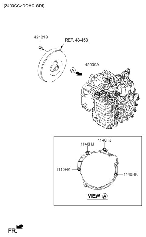 2016 Kia Sorento Transaxle Assy-Auto Diagram 2