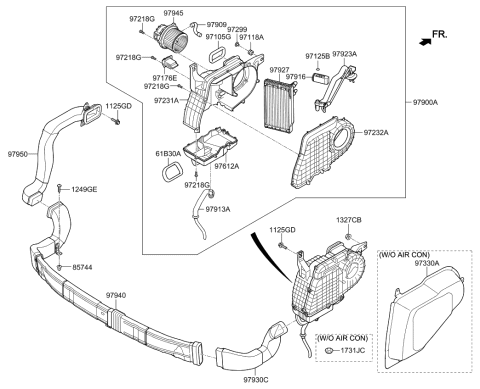 2016 Kia Sorento Seal-Blower Unit Diagram for 97956C6000