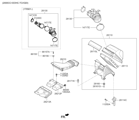 2016 Kia Sorento Pac K Diagram for 28130C5420