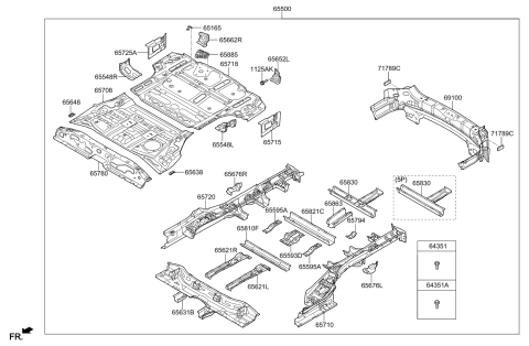 2017 Kia Sorento Panel Assembly-Back Diagram for 65910C6000