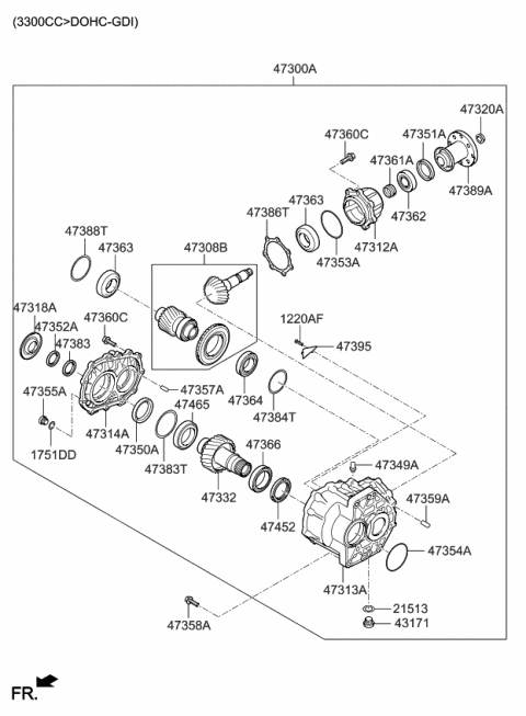 2015 Kia Sorento Transfer Assy Diagram 2