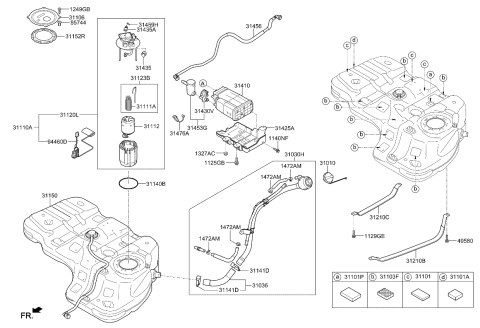 2016 Kia Sorento Canister Close Valve Diagram for 314533Q500