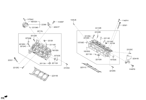 2015 Kia Sorento Bolt Diagram for 223623L100