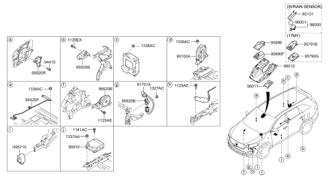 2018 Kia Sorento Relay & Module Diagram 1