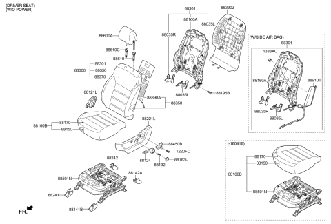 2016 Kia Sorento Seat-Front Diagram 3