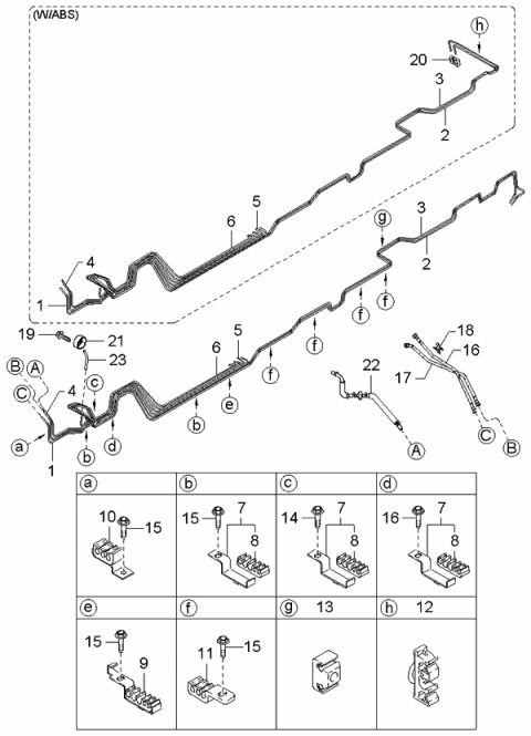 2003 Kia Sedona Hose-EVAPORATOR Diagram for 0K52Z45511