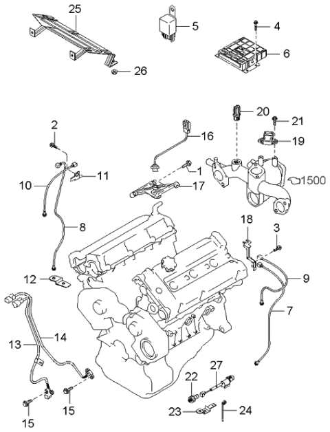 2002 Kia Sedona Switches & Relays-Engine Diagram