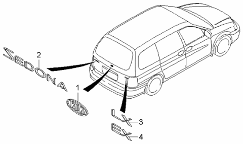 2003 Kia Sedona Ornaments Diagram