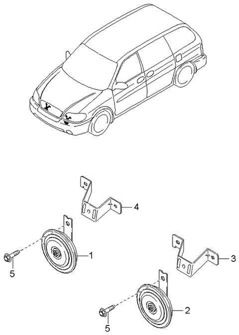 2003 Kia Sedona Horn Diagram