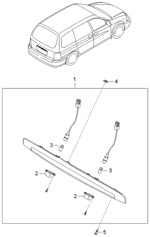 2001 Kia Sedona Lens Diagram for 0K53A51273