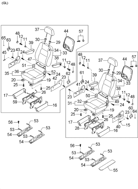 2001 Kia Sedona Rear Seats Diagram 3