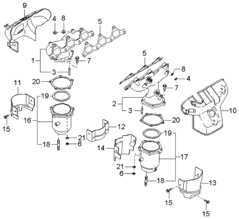 2001 Kia Sedona Exhaust Manifold Diagram