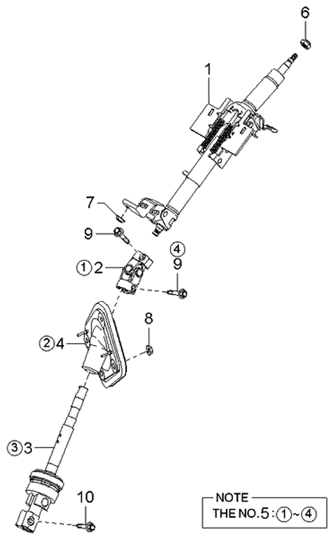 2003 Kia Sedona Shaft Assembly-INTERMED Diagram for 0K52Y32090