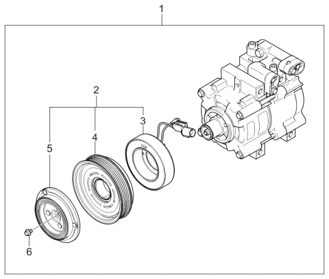 2001 Kia Sedona Clutch Assembly-Magnetic Diagram for 1K52Y61P02
