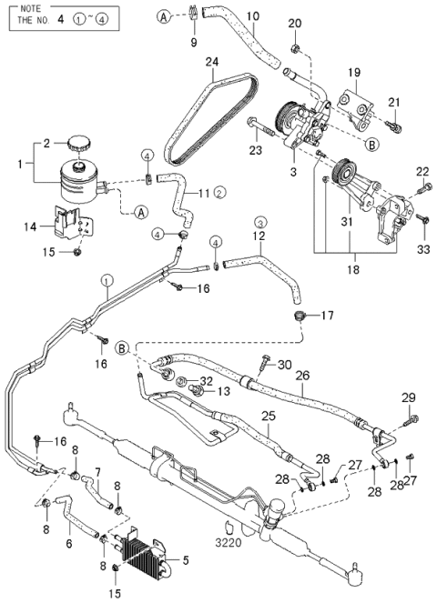 2005 Kia Sedona Pump Assembly-Power Steering Diagram for 0K52Y32600A