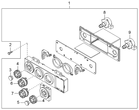 2002 Kia Sedona Button Diagram for 1K53C61B03A