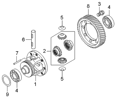 2001 Kia Sedona Differential Diagram