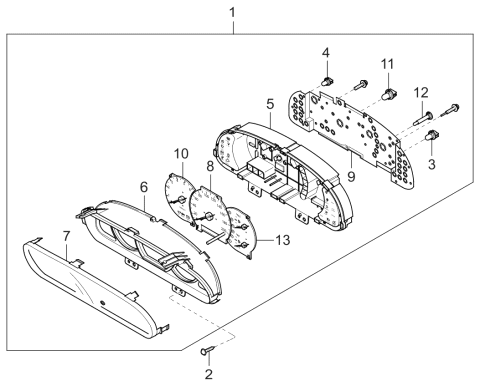 2003 Kia Sedona Meter Set Diagram