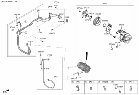 2021 Kia Seltos Suction Tube Assembly Diagram for 97775Q5210