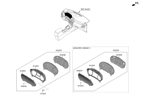 2024 Kia Seltos Cluster Assembly-INSTRUM Diagram for 94001Q5200