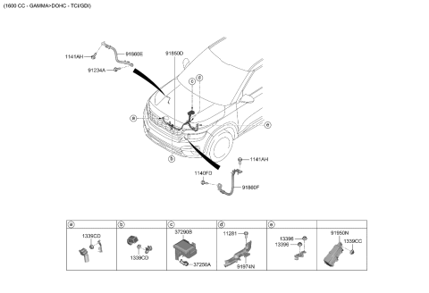 2023 Kia Seltos Wiring Assembly-T/M Gnd Diagram for 91862Q5030