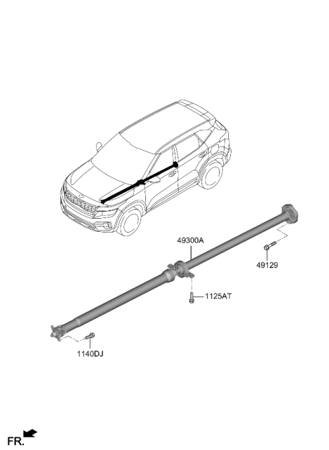 2021 Kia Seltos Bolt Diagram for 491292B000